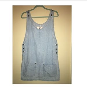 Denim overall dress
